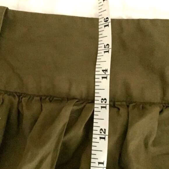 Rue21 Olive Green Tiered Ruffle Mini Skirt Size 11/12 Cotton & Polyester - Picture 7 of 7
